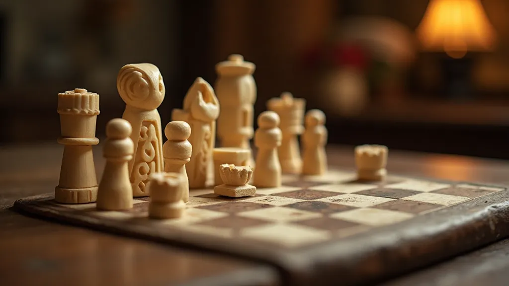 Vintage bone game checkers