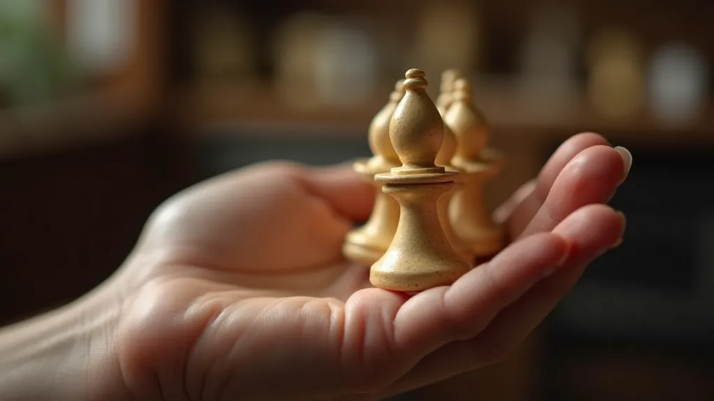 Vintage bone chess piece