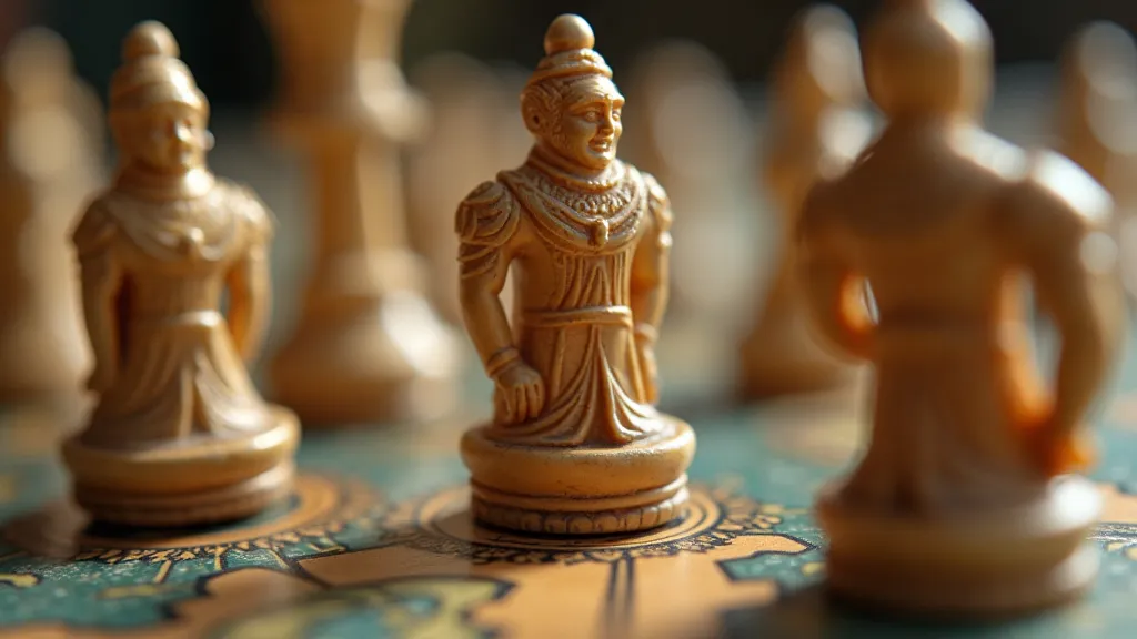 Vintage 'Game of the Empire' game pieces