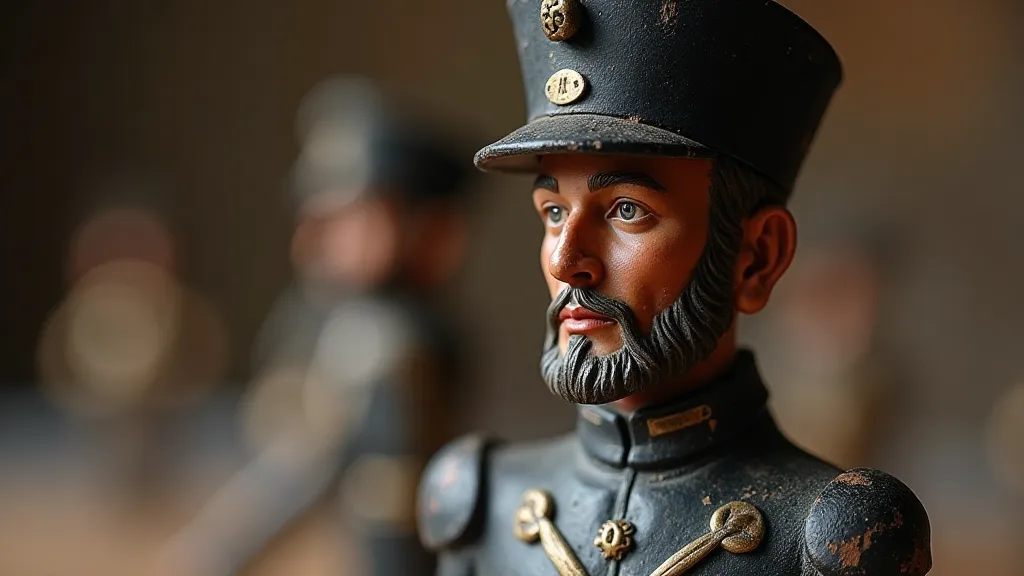 Close-up of a vintage game piece