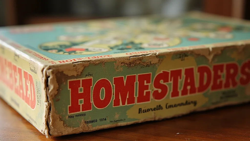 Vintage 'Homesteaders' board game box.