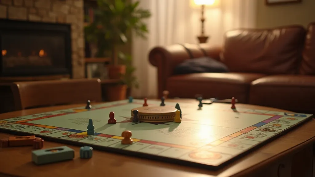 Vintage 'Monopoly' game on a table