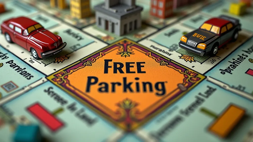 Detail of a vintage Monopoly board illustration