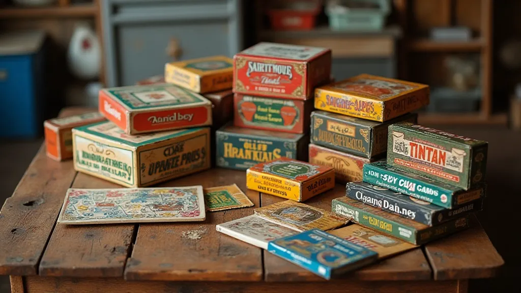 Collection of vintage regional board games.