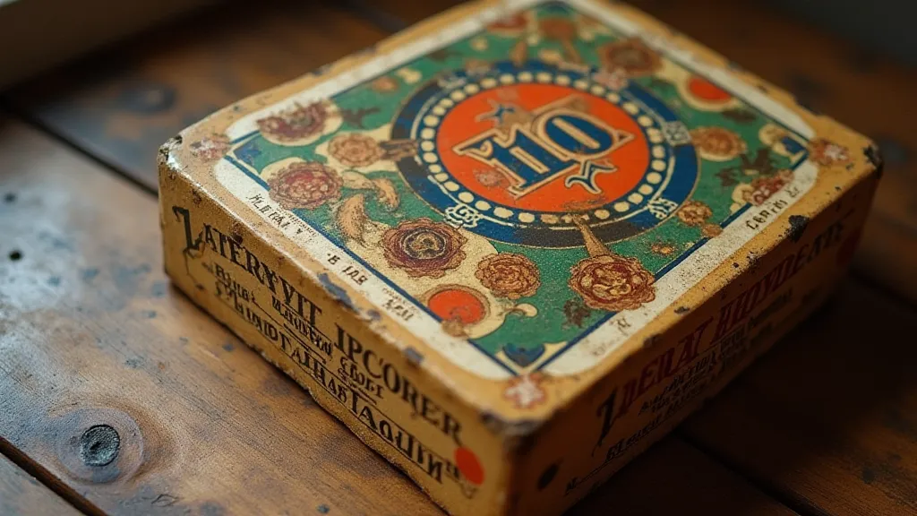 A partially restored vintage game box.