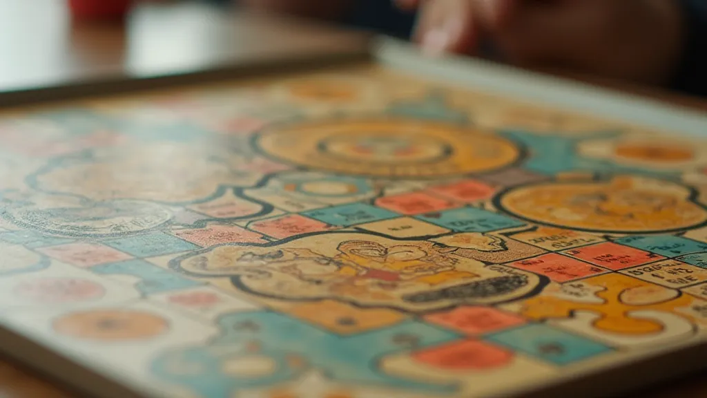 Vintage game board artwork