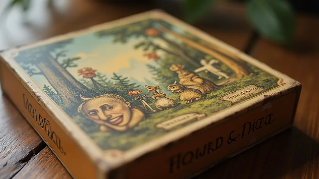 Vintage board game box illustration