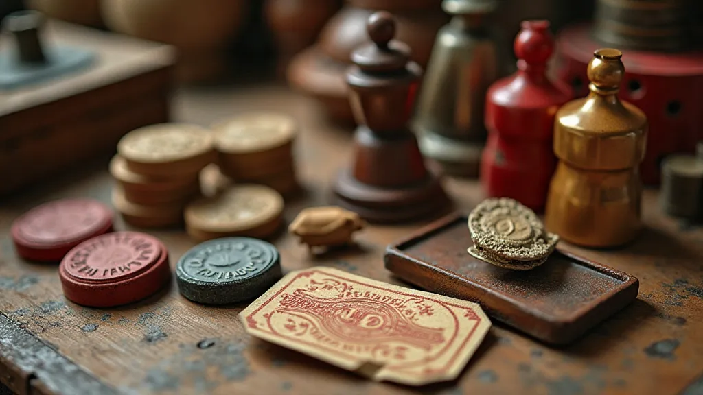 Assortment of vintage game pieces