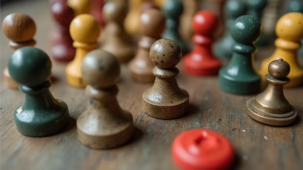 Vintage game pieces collection